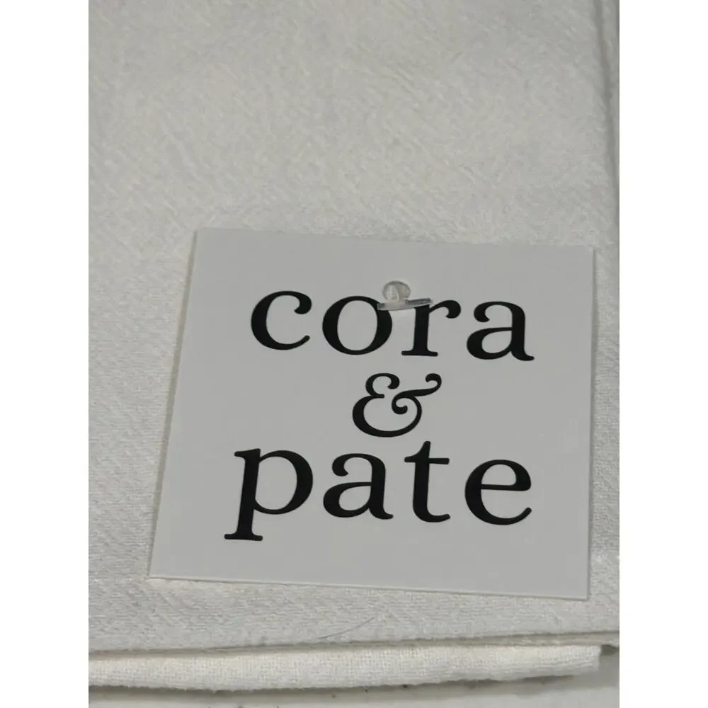 Cora & Pate Tea Towel Kitchen White Flour Sack Funny 